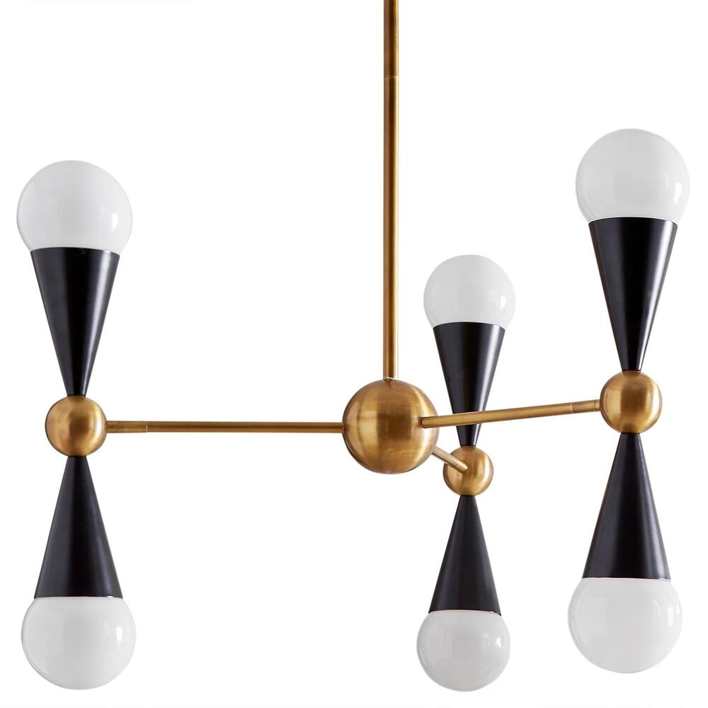 Jonathan Adler Caracas Six Light Chandelier Celling Lamp Fixture
